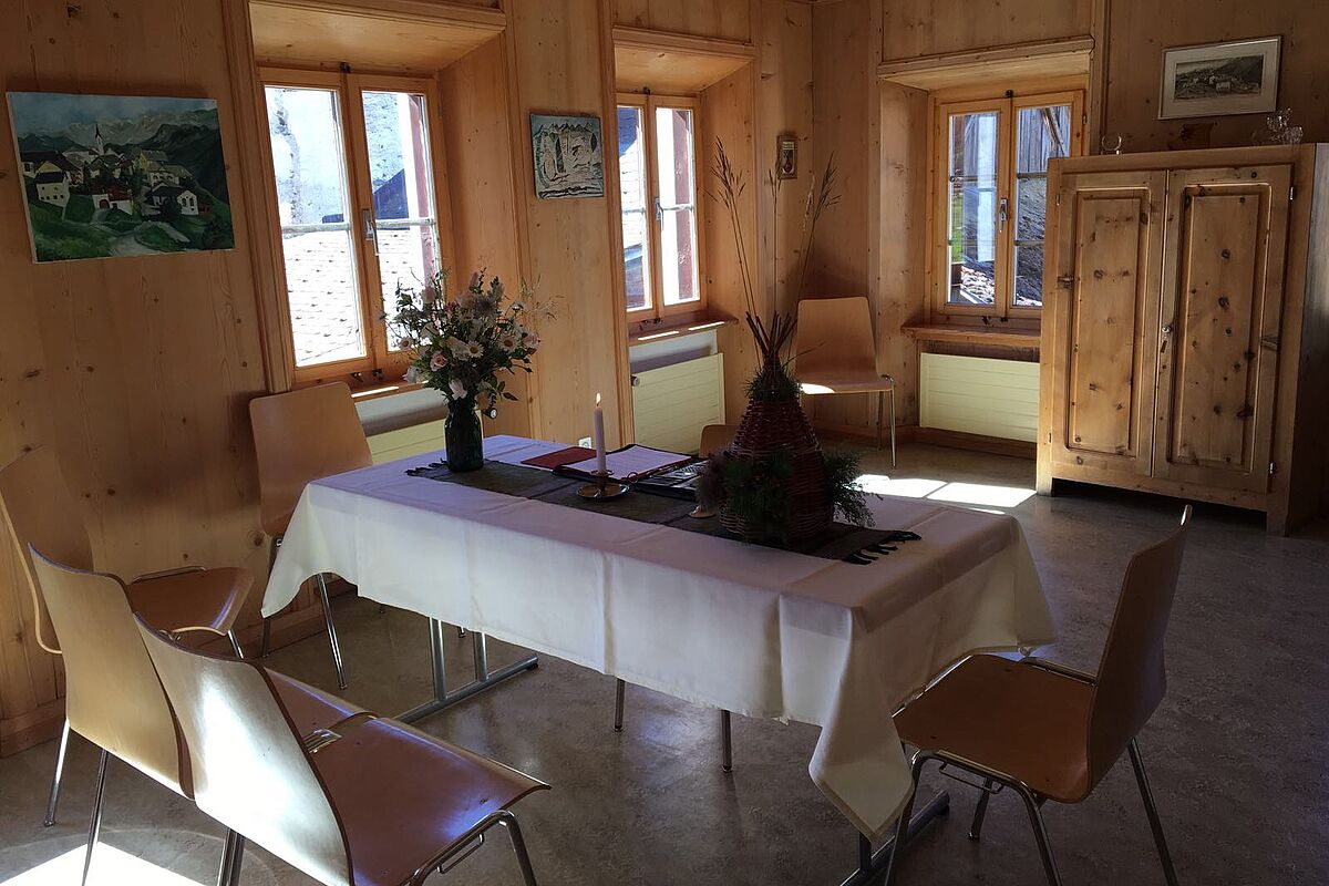 Guarda – Chasa cumünala, Sitzungszimmer, Graubünden