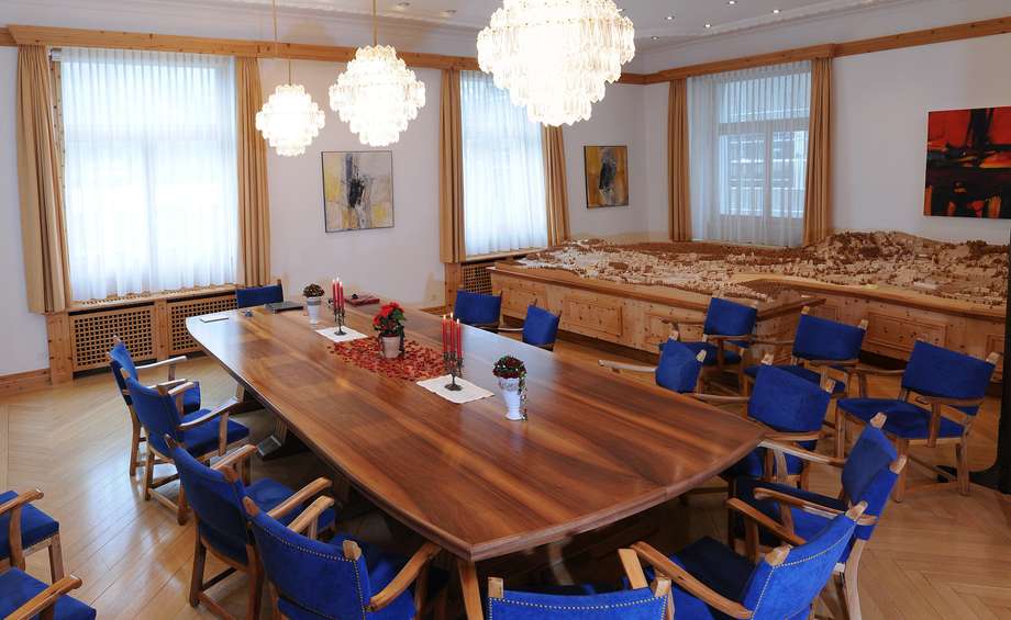 Ratssaal im Gemeindehaus, Graubünden