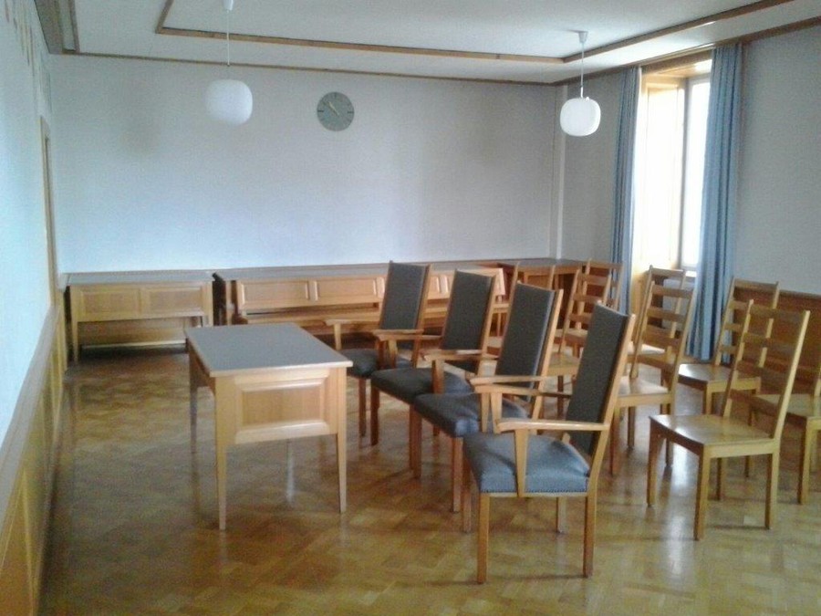 Salle du Tribunal, 2e étage, Ancienne Préfecture Saignelégier, Jura